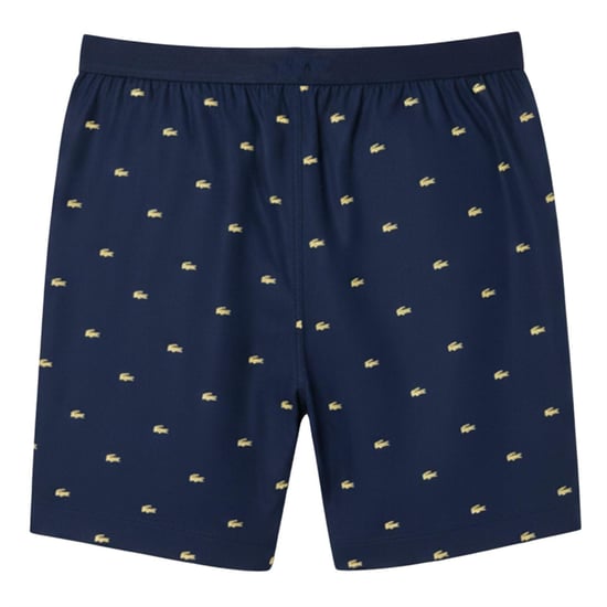 Lacoste Pyjama-short voor heren van popeline met all-overprint (Marine) - Image 3