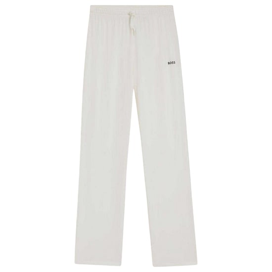 Boss Pyjamasbyxor i bomull med logotyp för kvinnor/damer (Vit) - Image 2