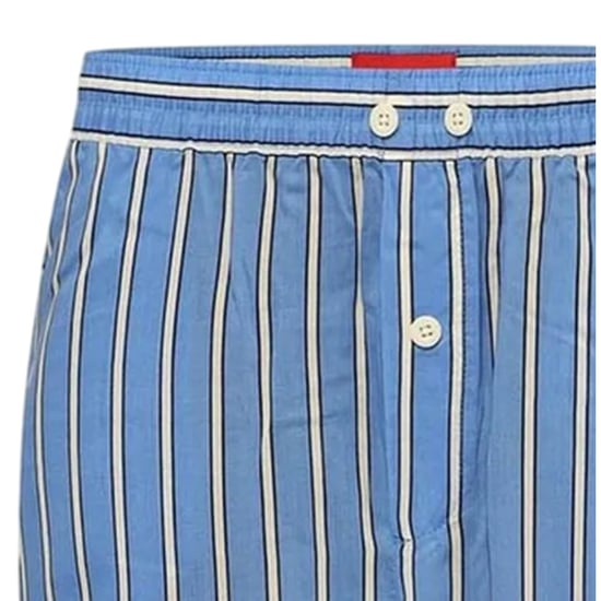 Hugo Kleo Lyocell-pyjamasbyxor med ränder för kvinnor/damer (Blå) - Image 3