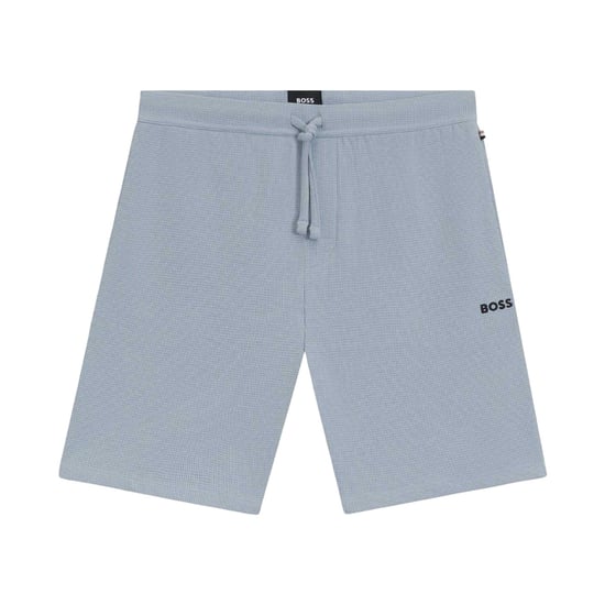 Boss Pyjamasshorts i våfflad bomull för herrar (Blå) - Image 2
