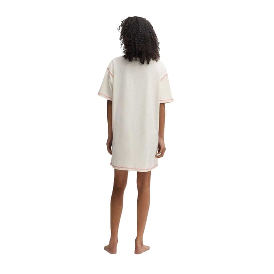 Hugo Katoenen T-shirtjurk met contrasterend logo voor dames (Natuurlijk) - Image 3