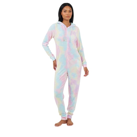 Brave Soul Dames It Was All A Dream Tie-Dye Slim All-In-One-nachtkleding (Pastel Roze) - Image 1
