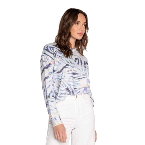 PJ Salvage Långärmad pyjamaströja för kvinnor/damer (Blått Grått) - Image 3