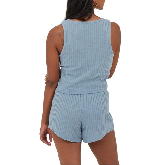 Brave Soul Dames Geribbelde Loungewear Set (Citadelblauw) - Image 2