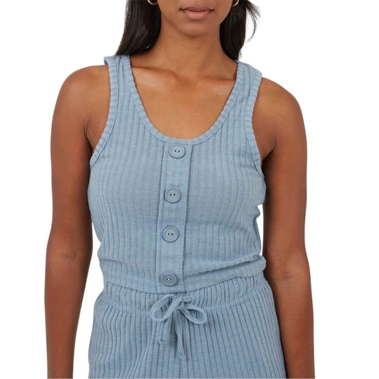 Brave Soul Dames Geribbelde Loungewear Set (Citadelblauw) - Image 3