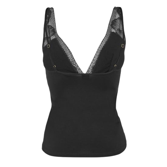 Boss Pyjamatop voor dames met pioenrozenmotief (Zwart) - Image 2
