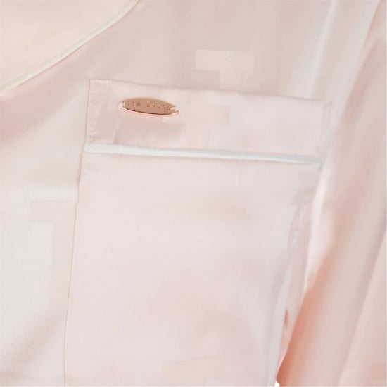 Ted Baker Peggy satijnen lange pyjamaset voor dames (Roze) - Image 4