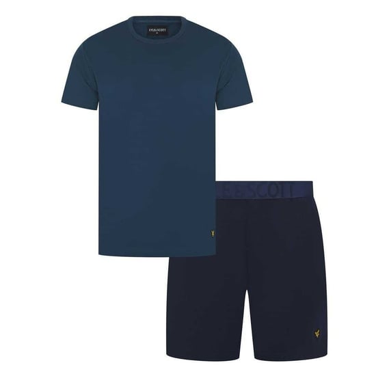 Lyle & Scott Heren Idris loungewear-set met ronde hals en korte mouwen (Donkere Denim) - Image 1