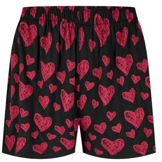 Hugo Nikka Hearts pyjamashorts voor dames (Rood) - Image 3