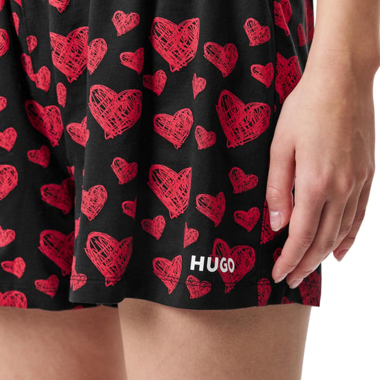 Hugo Nikka Hearts pyjamashorts voor dames (Rood) - Image 4