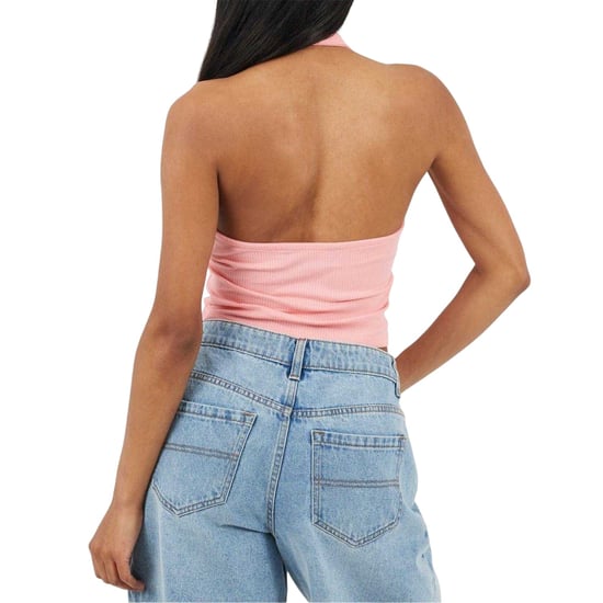 Brave Soul Crop-top zonder mouwen met halternek voor dames (Roze/paars) - Image 3