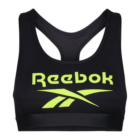 Reebok Sophia sport-BH för kvinnor/damer (SVART/GUL) - Image 1
