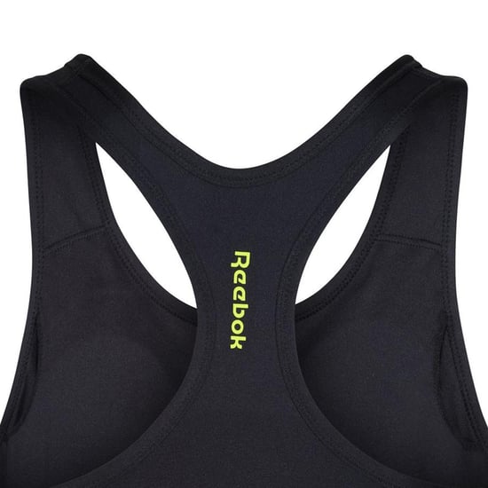 Reebok Sophia sport-BH för kvinnor/damer (SVART/GUL) - Image 3