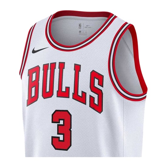 Nike Childrens/Kids Swingman Chicago Bulls Sleeveless Basketball Jersey (White) - Image 3