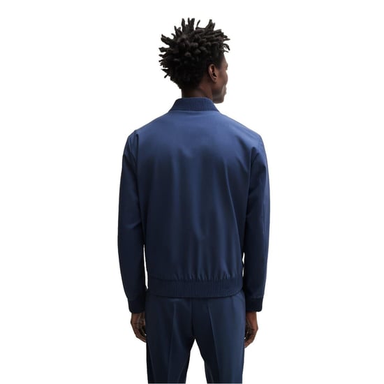 Boss Mens Zip Pocket Regular Bomber Jacket (Navy) - Image 2