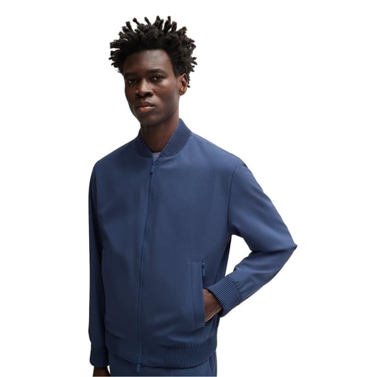 Boss Mens Zip Pocket Regular Bomber Jacket (Navy) - Image 3