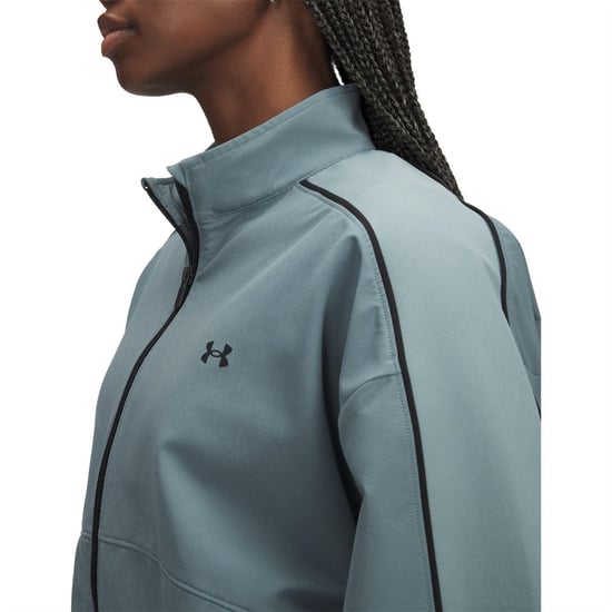 Under Armour Womens/Ladies Rival Colour Block Track Jacket (Blue) - Image 3