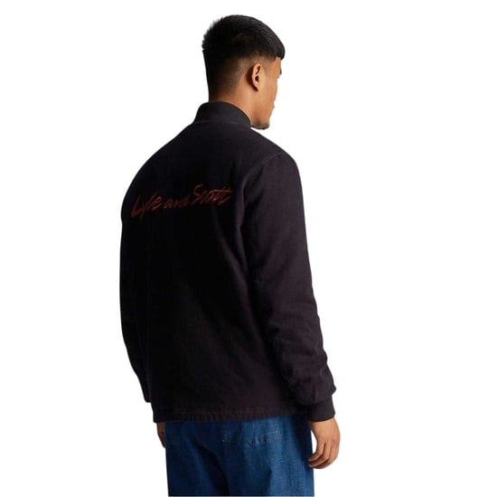 Lyle & Scott Mens Collared Bomber Jacket (Dark Navy) - Image 2