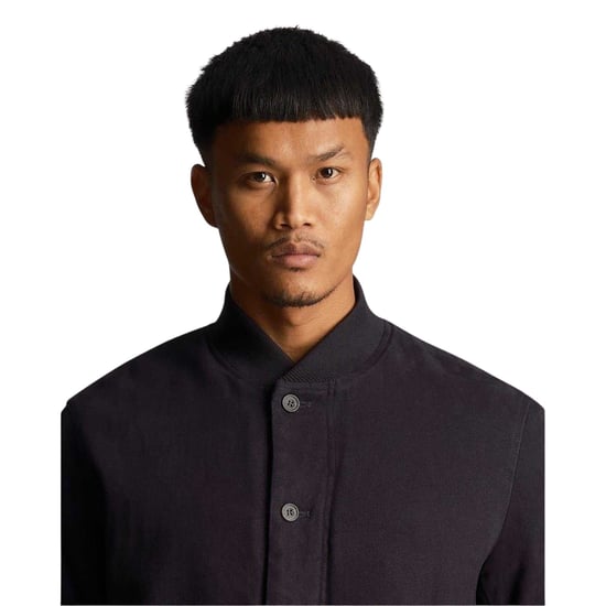 Lyle & Scott Mens Collared Bomber Jacket (Dark Navy) - Image 3