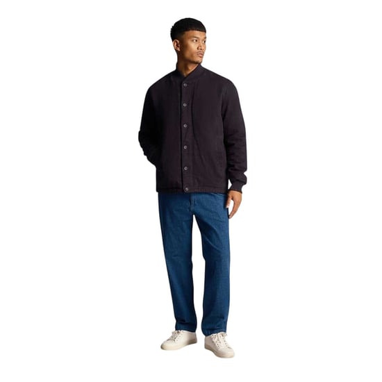 Lyle & Scott Mens Collared Bomber Jacket (Dark Navy) - Image 4