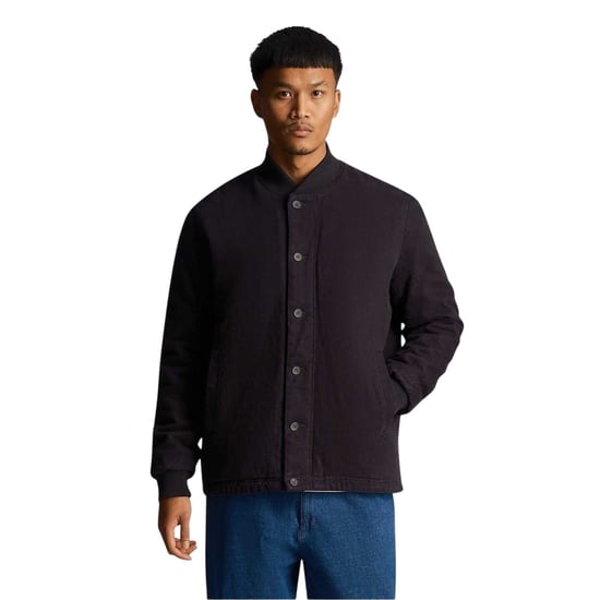 Lyle & Scott Mens Collared Bomber Jacket (Dark Navy) - Image 5