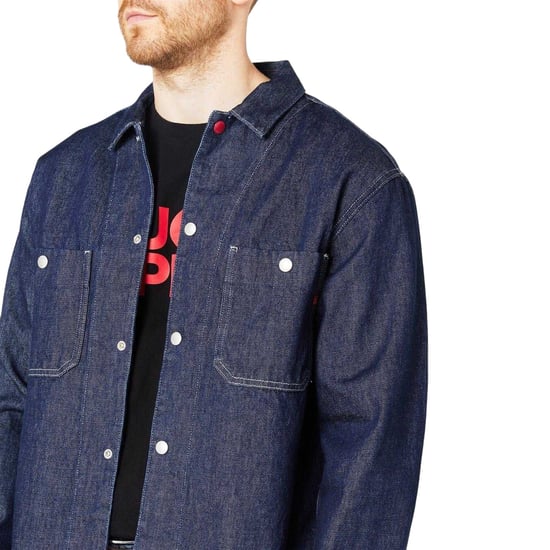 Hugo Boss Heren X Replay Denim Oversized Overhemd (Donkere Wassing) - Image 3