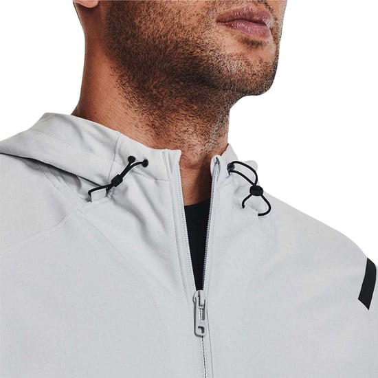 Under Armour Mens Storm Raglan Hooded Jacket (Grey) - Image 3
