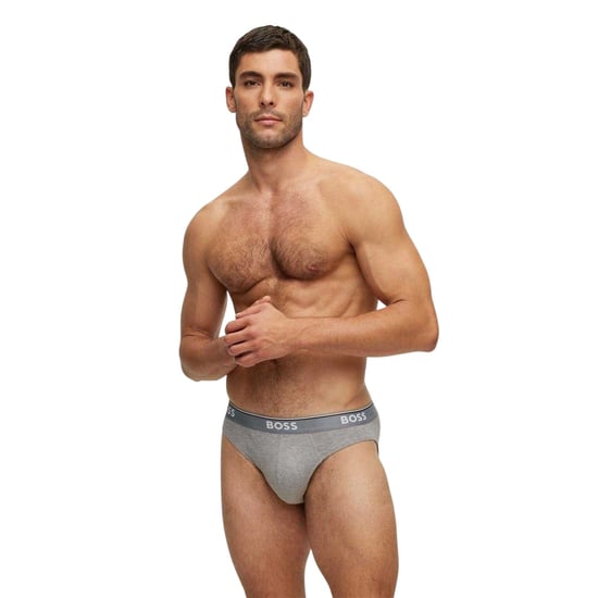 Boss Heren Premium Katoenen Boxers (Verpakking van 3) (Zwart/Wit/Grijs) - Image 4
