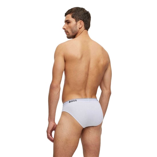 Boss Heren Premium Katoenen Boxers (Verpakking van 3) (Wit) - Image 2