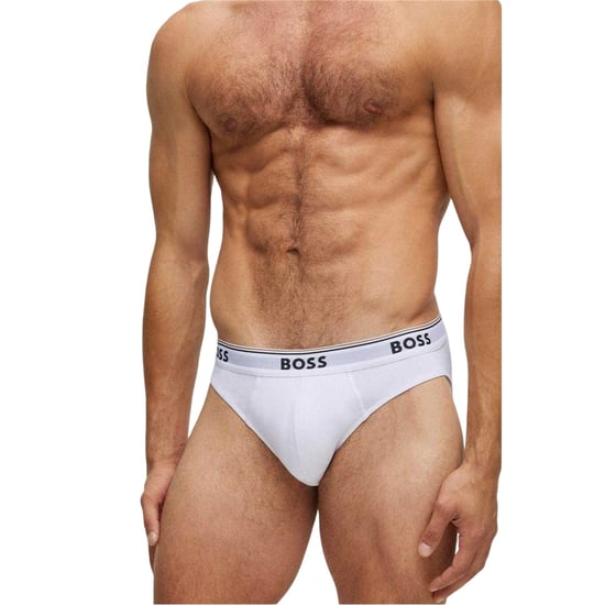 Boss Heren Premium Katoenen Boxers (Verpakking van 3) (Wit) - Image 3