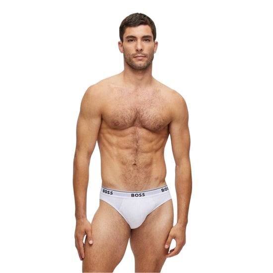 Boss Heren Premium Katoenen Boxers (Verpakking van 3) (Wit) - Image 4