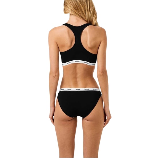 Lonsdale Dames/Dames Katoenen Sportbeha (Zwart) - Image 3