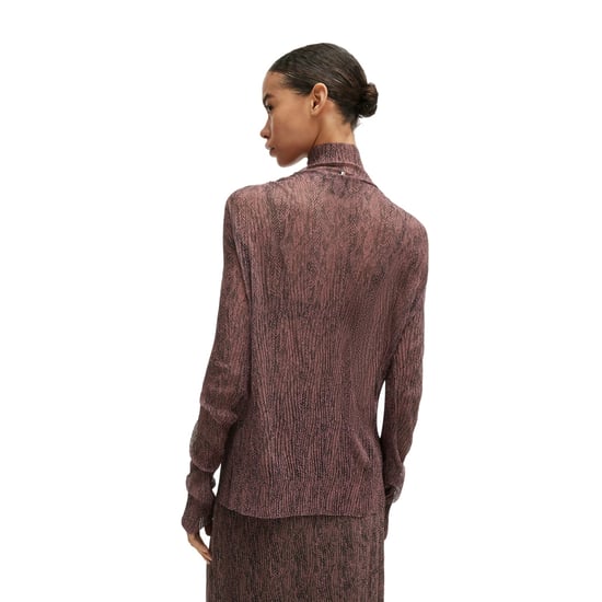 Boss Emata Mock Neck Slim Top, dam/dam (Marmor) - Image 3