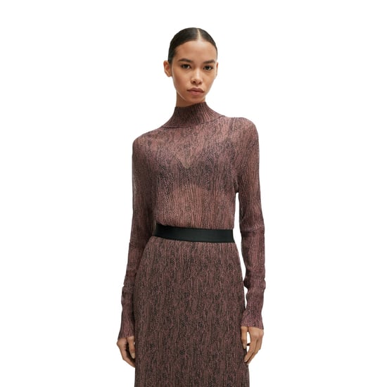 Boss Emata Mock Neck Slim Top, dam/dam (Marmor) - Image 4
