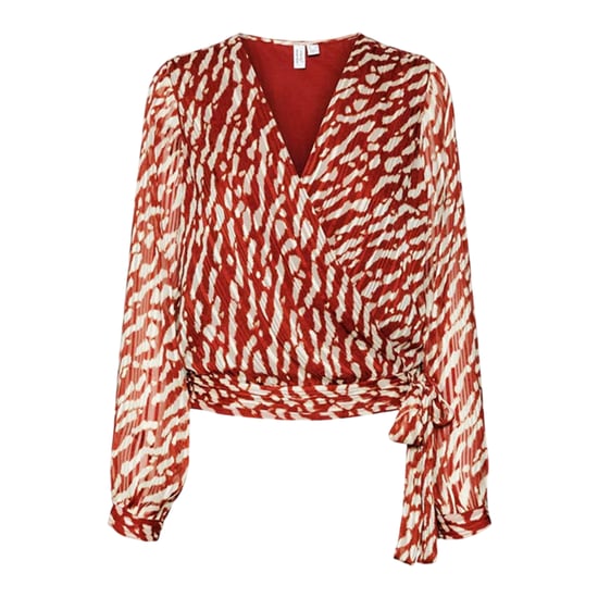 Vero Moda Womens/Ladies Animal Print V Neck Wrap Top (Fired Brick) - Image 1