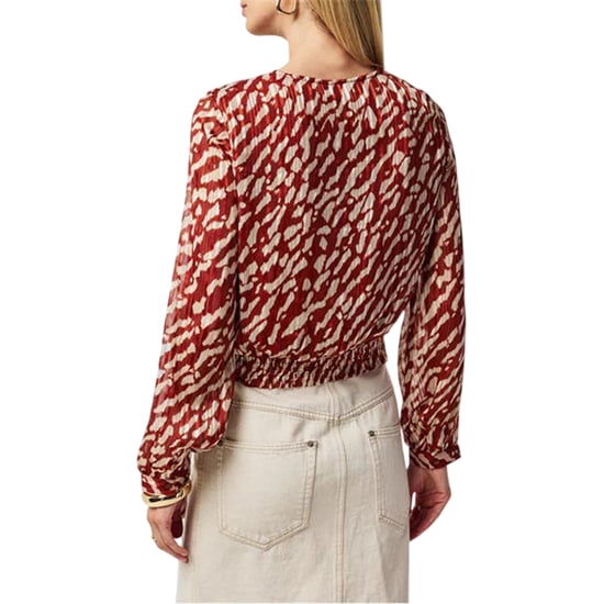 Vero Moda Womens/Ladies Animal Print V Neck Wrap Top (Fired Brick) - Image 2