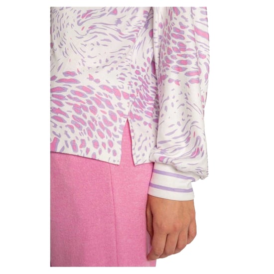 PJ Salvage Dames/Dames Top met lange mouwen en luipaardprint (Gebroken wit) - Image 5