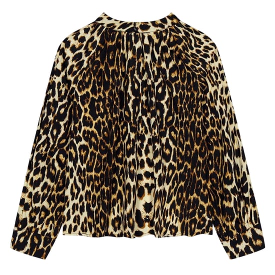 Biba Girls Leopard Print Balloon Sleeve Blouse (Brown/Black) - Image 2