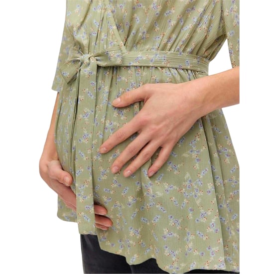 Mamalicious Zwangerschaps-wikkelblouse met bloemenpatroon voor dames (Thee) - Image 3