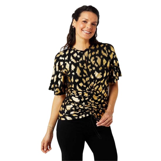 Biba Dames/Dames Keyhole Jersey Top (Bruin/zwart) - Image 1