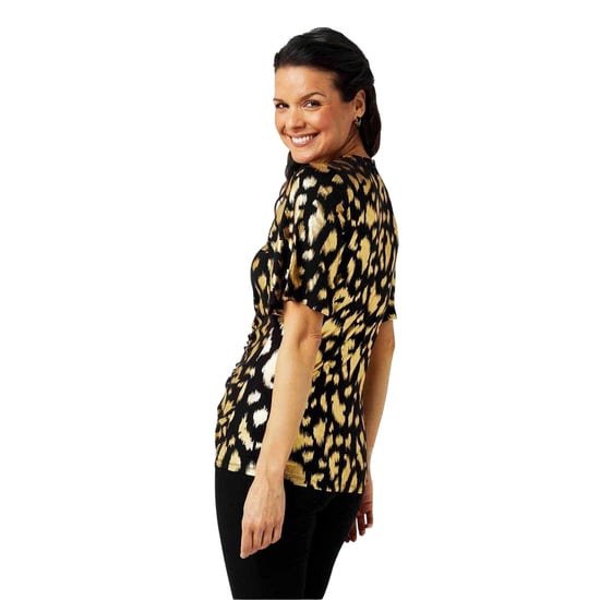 Biba Dames/Dames Keyhole Jersey Top (Bruin/zwart) - Image 3