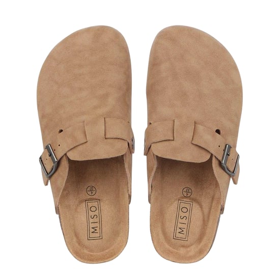 Miso Dames/Dames Faux Suede Flatform Muiltjes (Zand) - Image 3