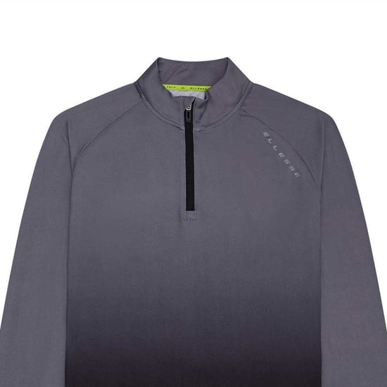 Ellesse Herrtröja med halv dragkedja i ombre-design (Grått) - Image 3