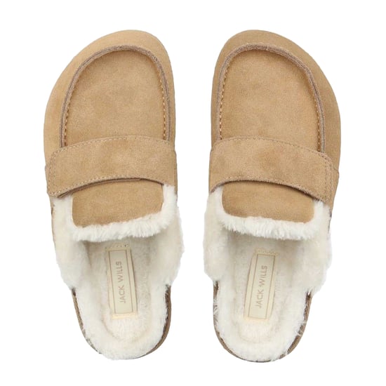 Jack Wills Womens/Ladies Suede Mule Slippers (Sand) - Image 3