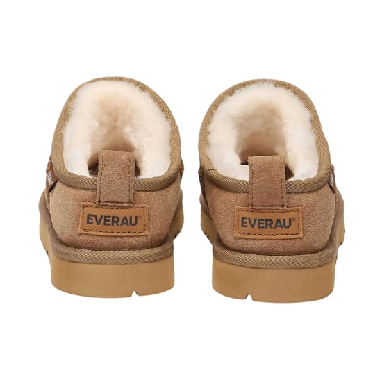 EverAu Platte suède pantoffels voor dames (Kastanje) - Image 2