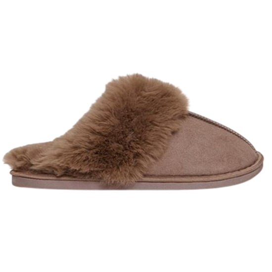 Threadbare Womens/Ladies Solace Suede Mule Slippers (Mink) - Image 1