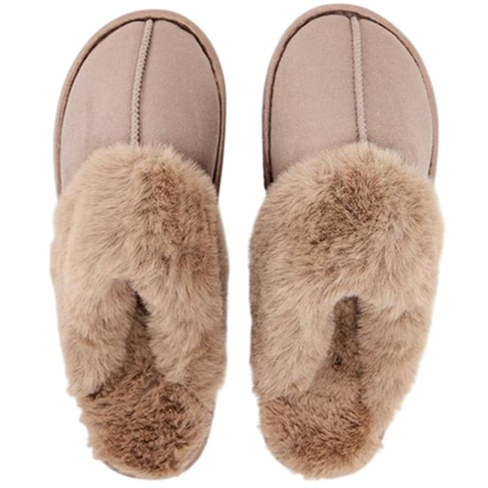 Threadbare Womens/Ladies Solace Suede Mule Slippers (Mink) - Image 3