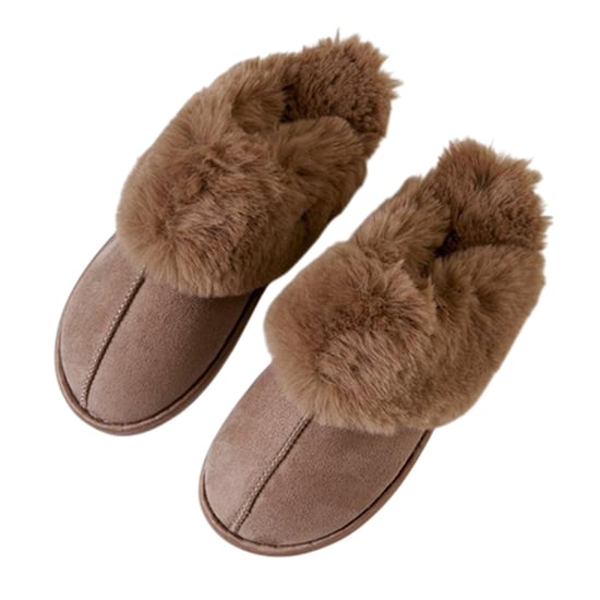 Threadbare Womens/Ladies Solace Suede Mule Slippers (Mink) - Image 4