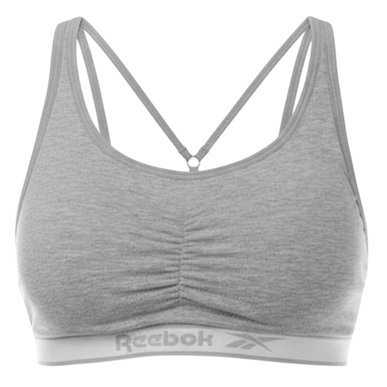 Reebok Sport-BH med logotyp för dam/damer (Grått) - Image 1
