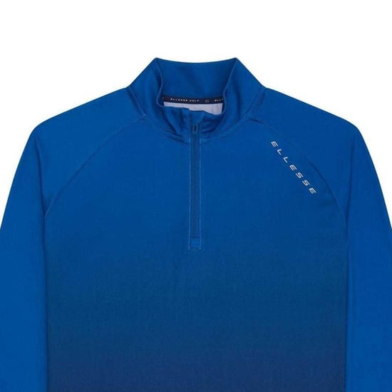Ellesse Heren-trui met ombre-effect en halve ritssluiting (Blauw) - Image 3